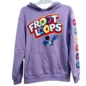 Kellogg’s Froot Loops Toucan Sam Pullover Hoodie Lt. Purple Fleece Inside Unisex